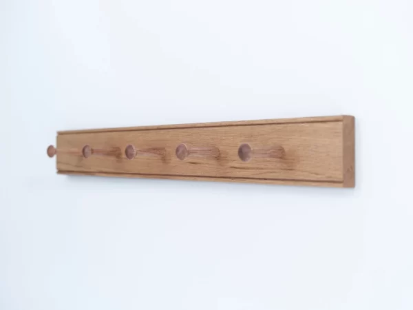 Solid Oak Shaker Peg Rail for Mugs, Coats, Tea Towels, Utensils